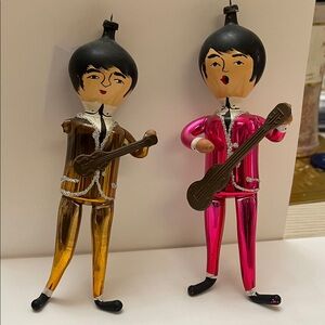 THE BEATLES Vintage Musician Ornaments.  Purchased approx 1960’s.
